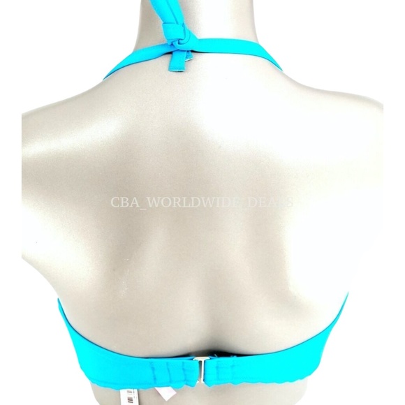 Victoria's Secret Bright Blue Getaway Halter Swim Top 34A - Picture 2 of 2